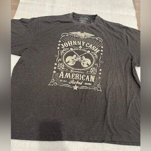 ❤️2/$30❤️[3XL]Johnny Cash Short Sleeve Tees Charcoal
